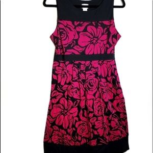 pink and black dress